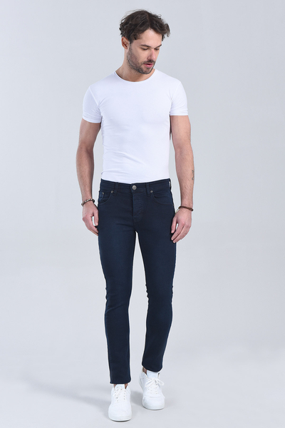 M Store - Erkek Açık Mavi Slim Fit Denim