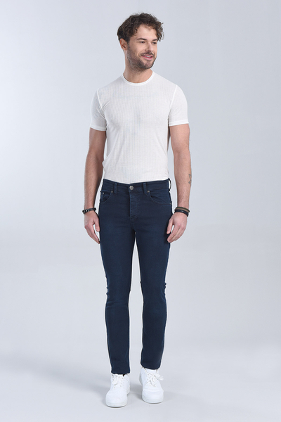 Erkek Açık Mavi Slim Fit Denim