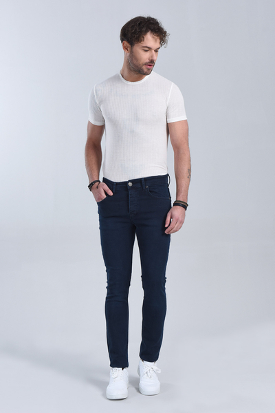 Erkek Açık Mavi Slim Fit Denim