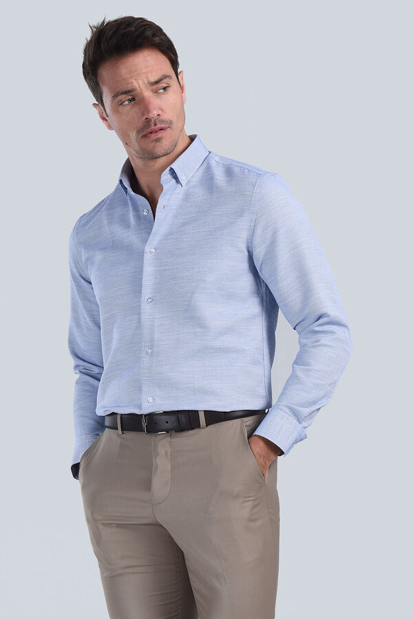 Erkek Lacivert Slim Fit Gömlek - 2
