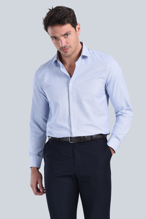 Erkek Lacivert Slim Fit Gömlek - 2