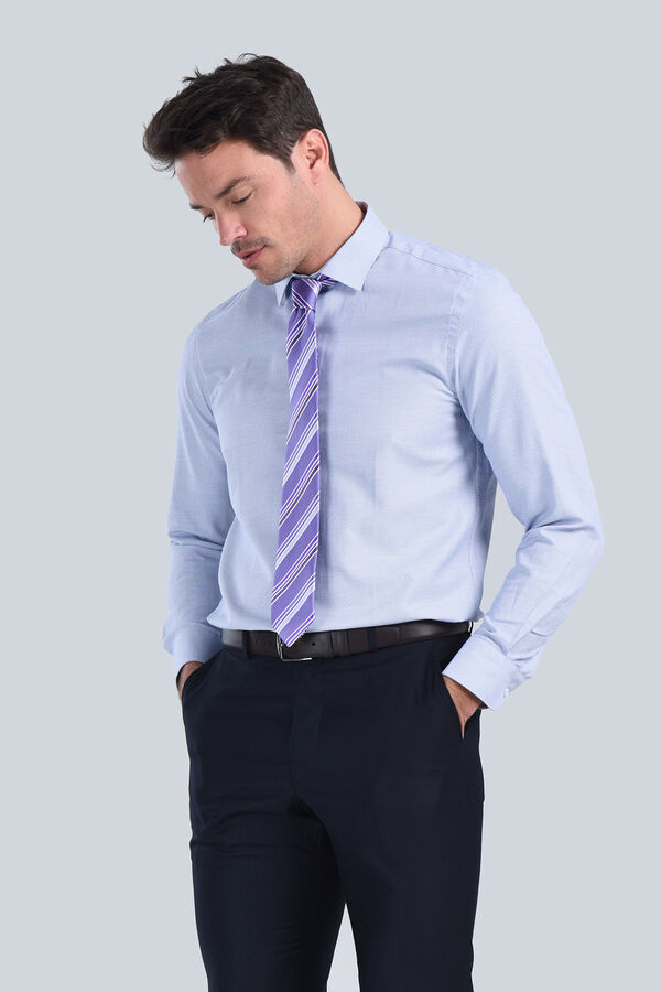 Erkek Lacivert Slim Fit Gömlek - 4