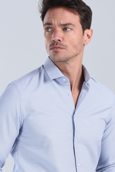 Erkek Lacivert Slim Fit Gömlek