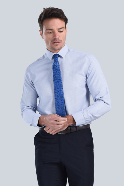 Erkek Lacivert Slim Fit Gömlek
