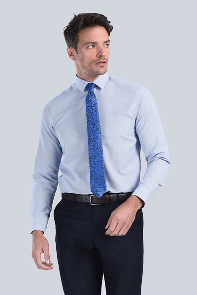 Erkek Lacivert Slim Fit Gömlek
