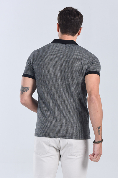 Erkek Antrasit Polo Yaka Regular T-Shirt