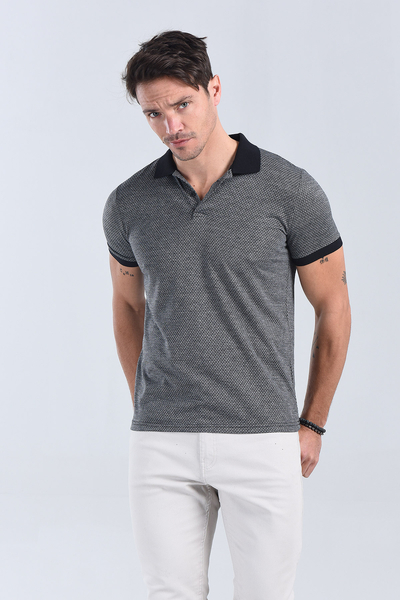 Erkek Antrasit Polo Yaka Regular T-Shirt