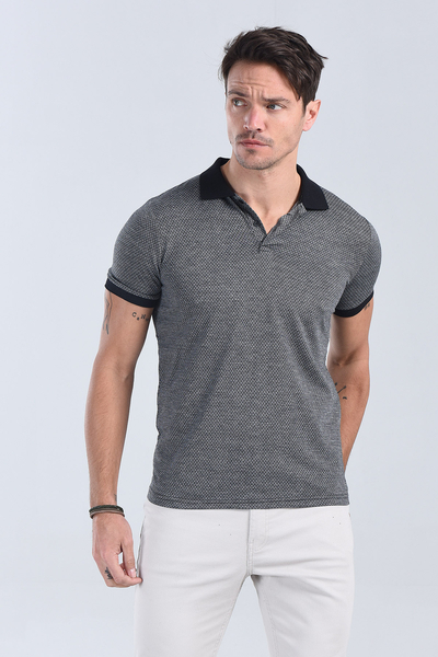 Erkek Antrasit Polo Yaka Regular T-Shirt