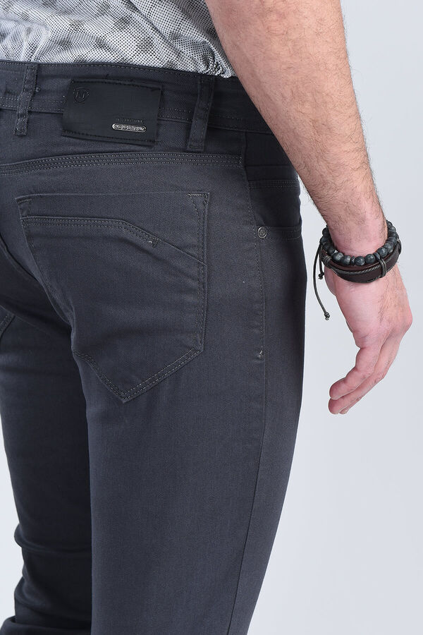 Erkek Antrasit Slim Fit Denim - 6