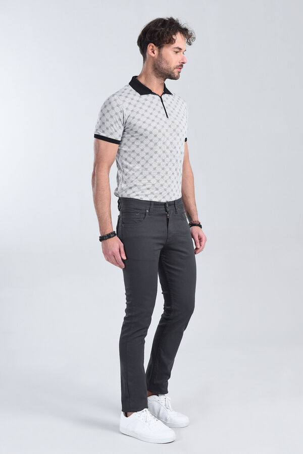 Erkek Antrasit Slim Fit Denim - 3