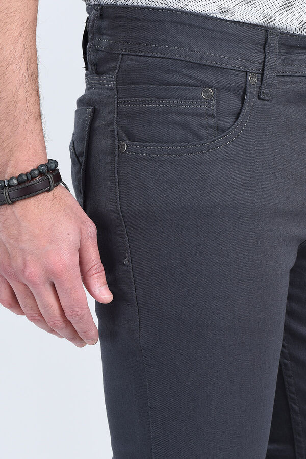 Erkek Antrasit Slim Fit Denim - 5