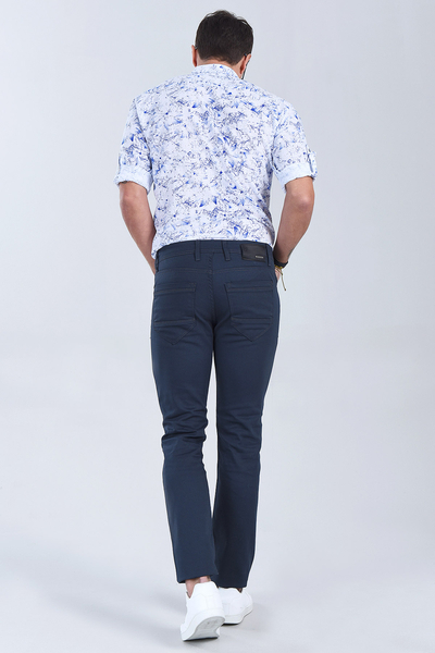 Erkek Antrasit Slim Fit Chino Pantolon