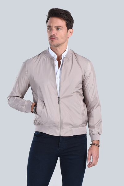 Erkek Bej Modern Fit Mont
