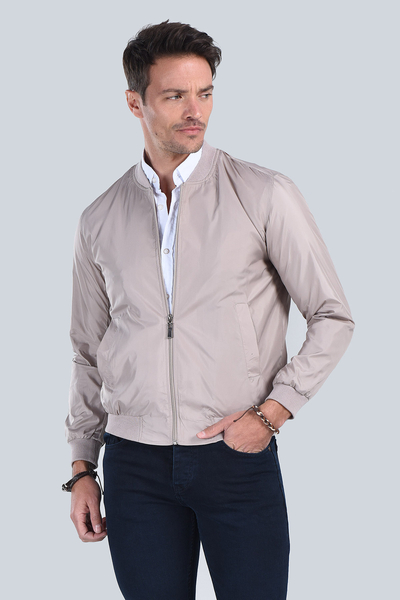 Erkek Bej Modern Fit Mont