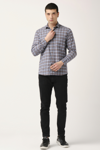 M Store - BEJ UZUN KOL REGULAR GOMLEK THEORIE