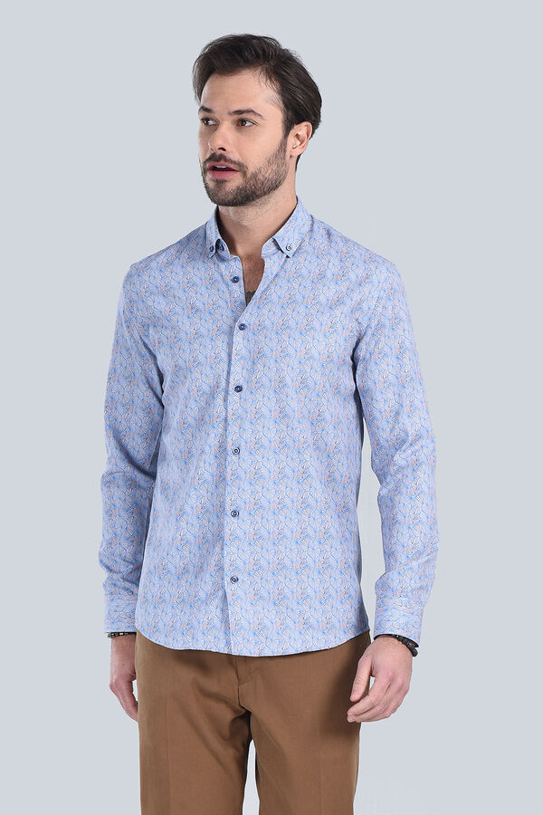 Erkek Bej Slim Fit Gömlek - 2