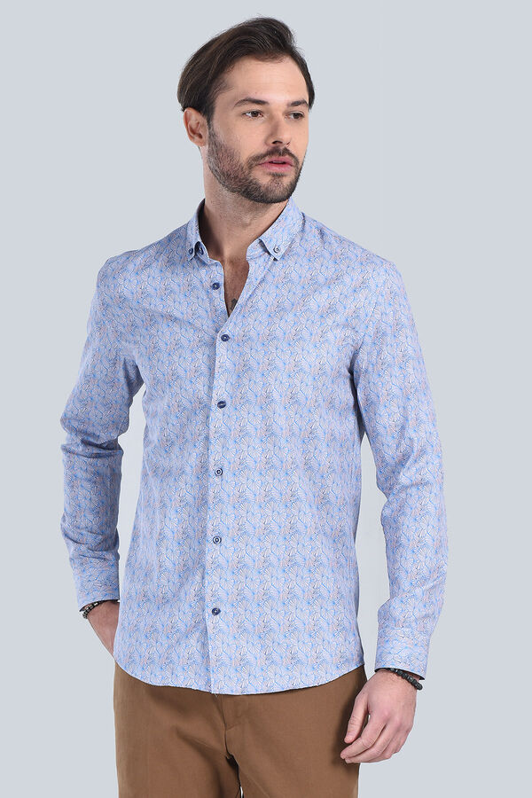 Erkek Bej Slim Fit Gömlek - 4