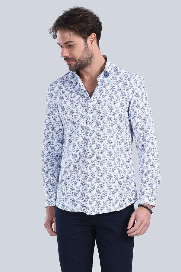 Erkek Beyaz Slim Fit Gömlek - 2