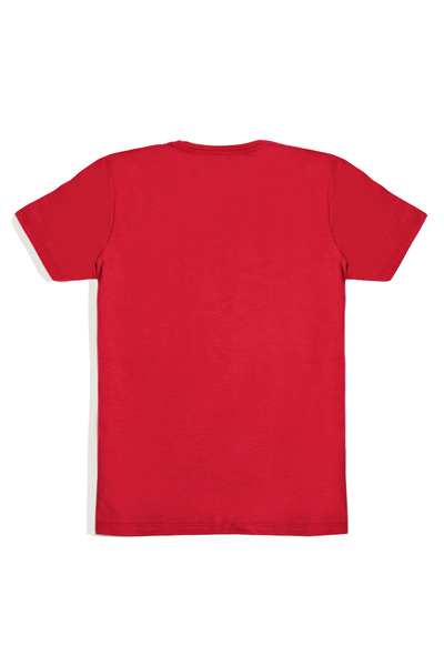 Erkek Bordo Bisiklet Yaka Regular T-Shirt