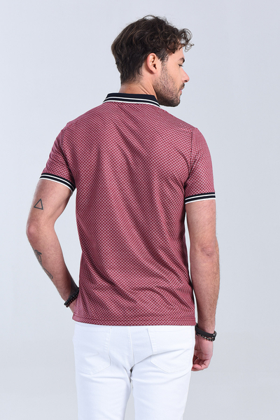 Erkek Bordo Polo Yaka Regular T-Shirt