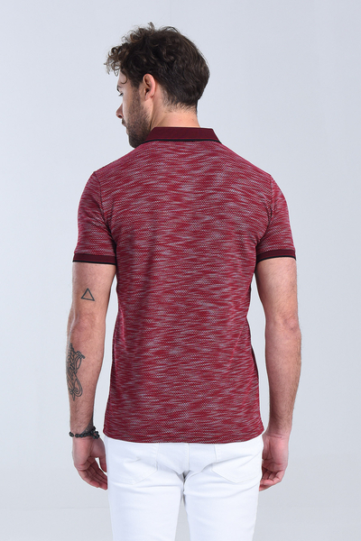 Erkek Bordo Polo Yaka Regular T-Shirt