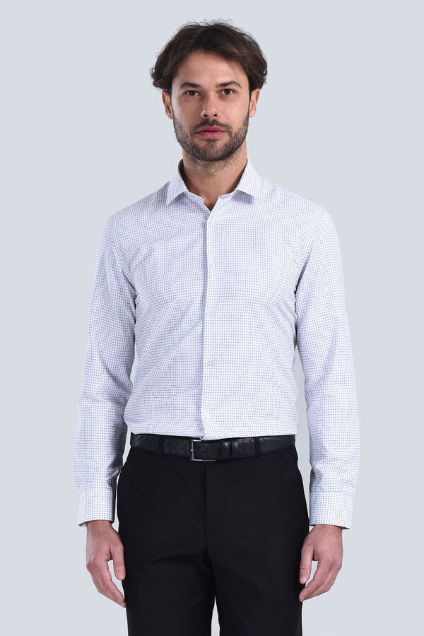 Erkek Bordo Slim Fit Gömlek - 1