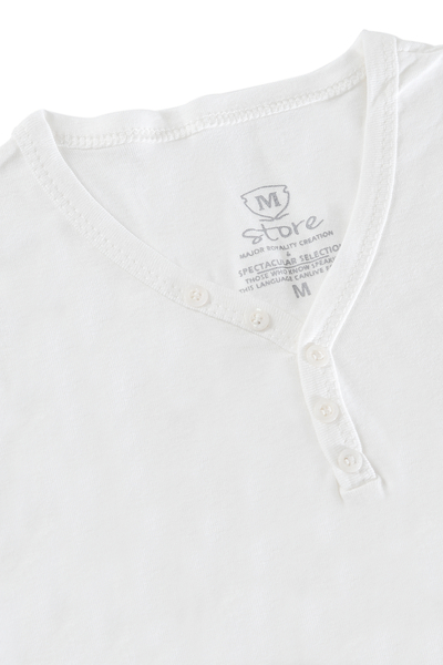 Erkek Ekru V Yaka Regular T-Shirt
