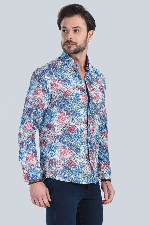 Erkek Fusya Slim Fit Gömlek - 3