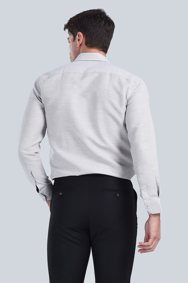 Erkek Gri Slim Fit Gömlek - 4