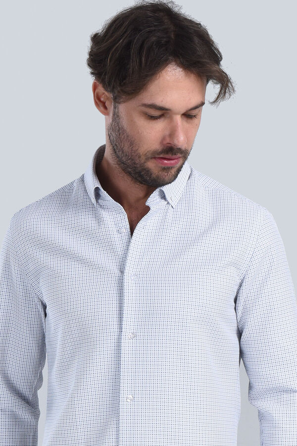 Erkek Gri Slim Fit Gömlek - 1
