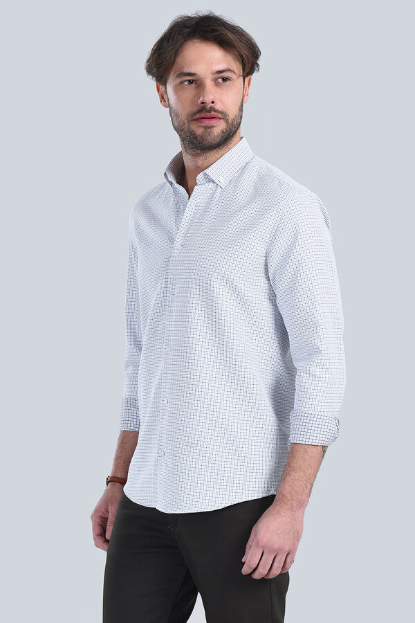 Erkek Gri Slim Fit Gömlek - 2