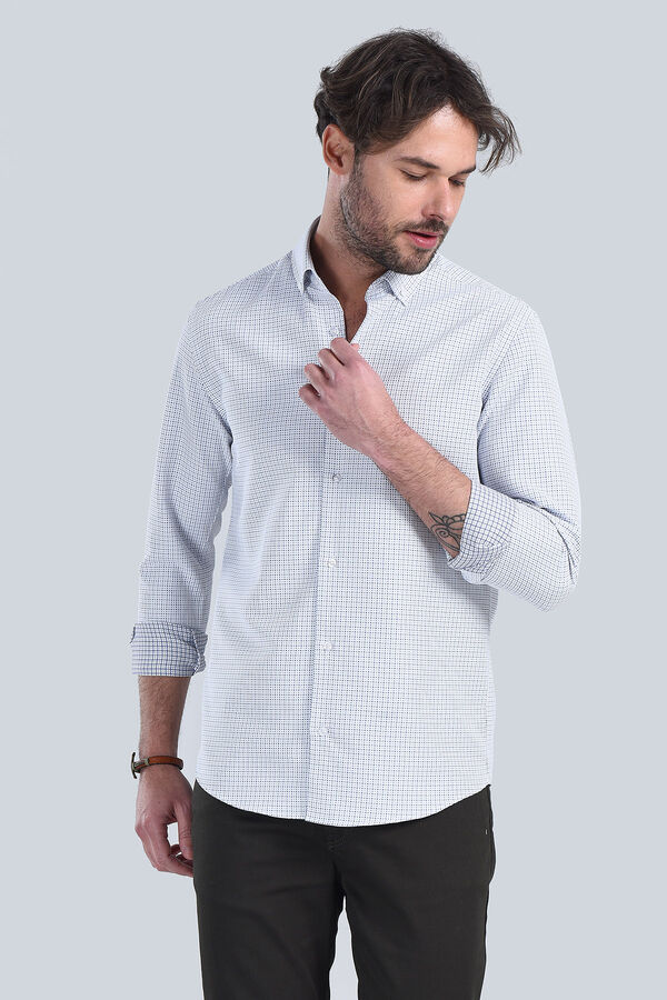 Erkek Gri Slim Fit Gömlek - 3