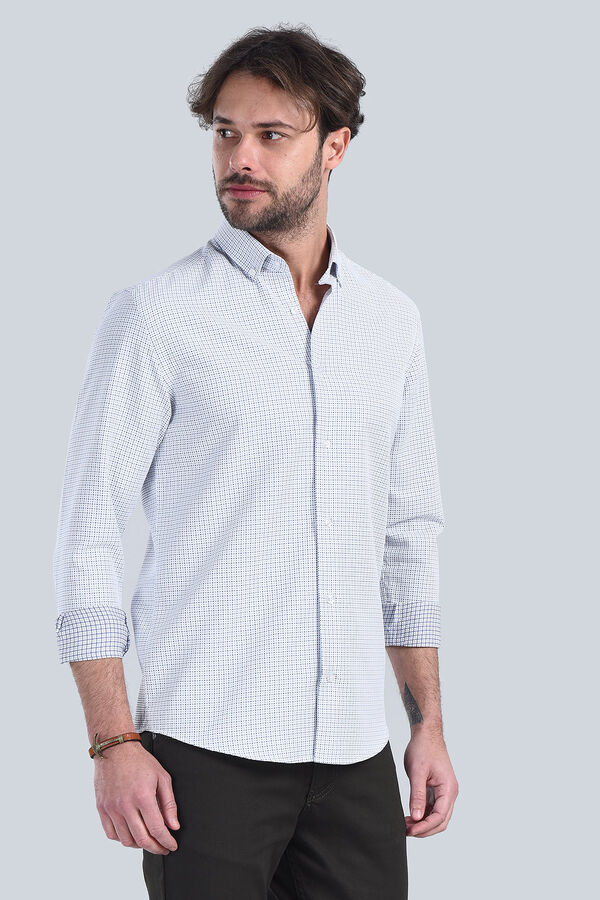 Erkek Gri Slim Fit Gömlek - 4