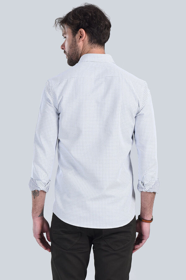 Erkek Gri Slim Fit Gömlek - 5