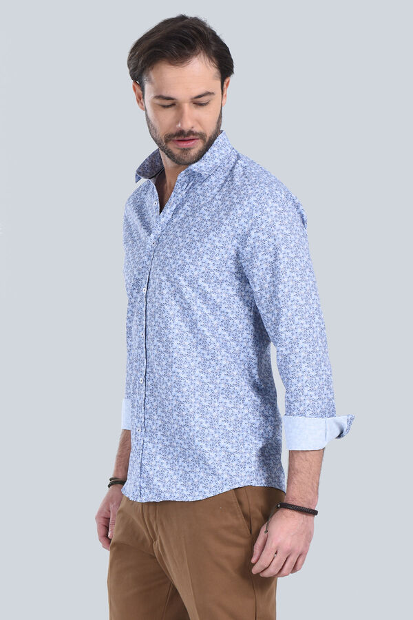 Erkek Gri Slim Fit Gömlek - 2