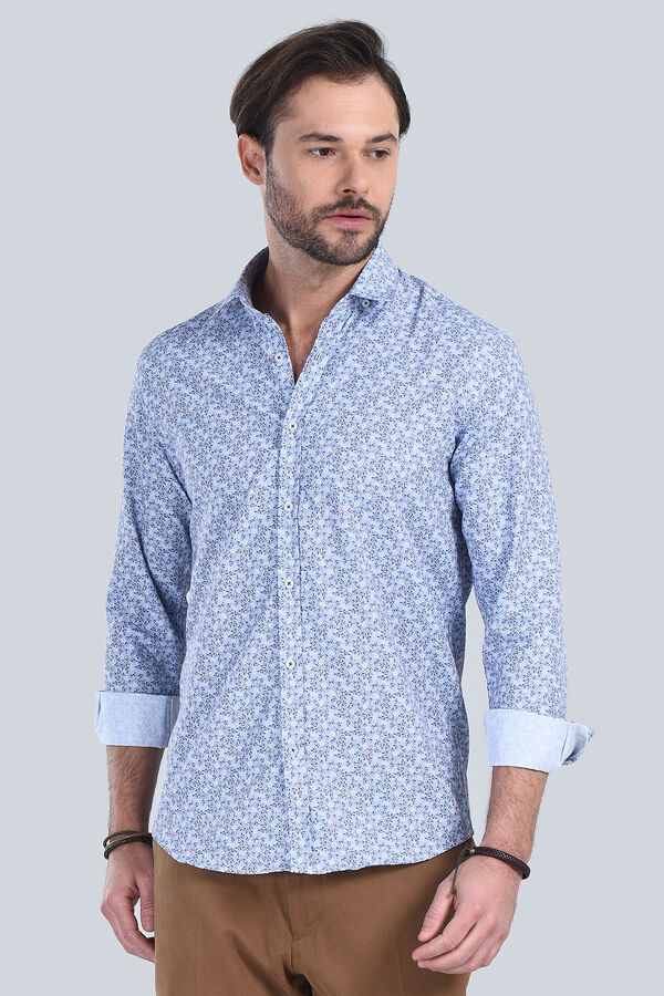 Erkek Gri Slim Fit Gömlek - 3