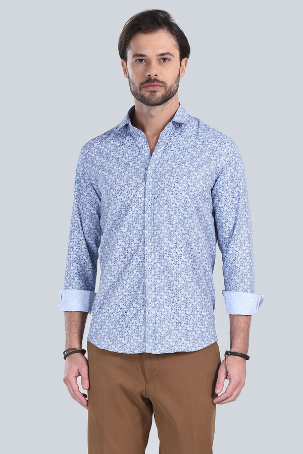 Erkek Gri Slim Fit Gömlek - 4