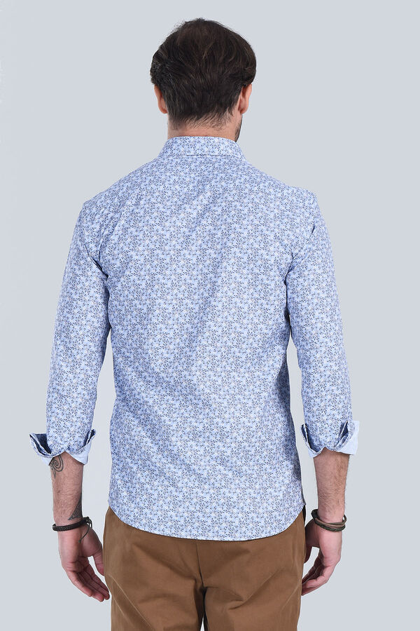 Erkek Gri Slim Fit Gömlek - 5