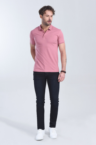 M Store - Erkek Gul Kurusu Polo Yaka Regular T-Shirt