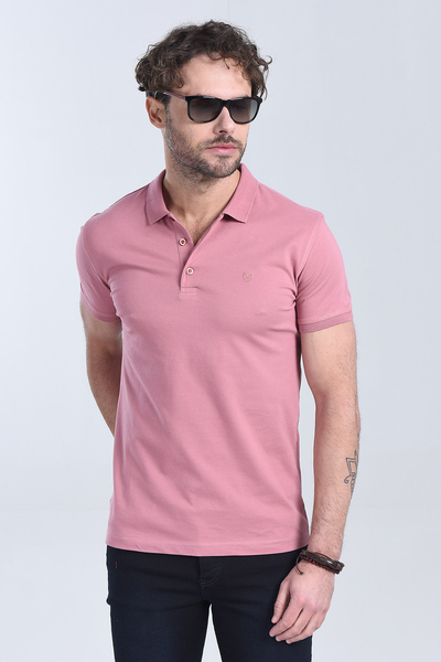 Erkek Gul Kurusu Polo Yaka Regular T-Shirt