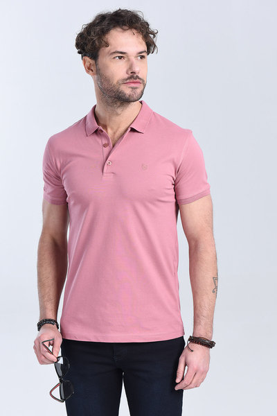 Erkek Gul Kurusu Polo Yaka Regular T-Shirt