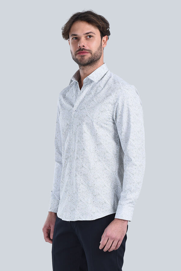 Erkek Haki Slim Fit Gömlek - 4