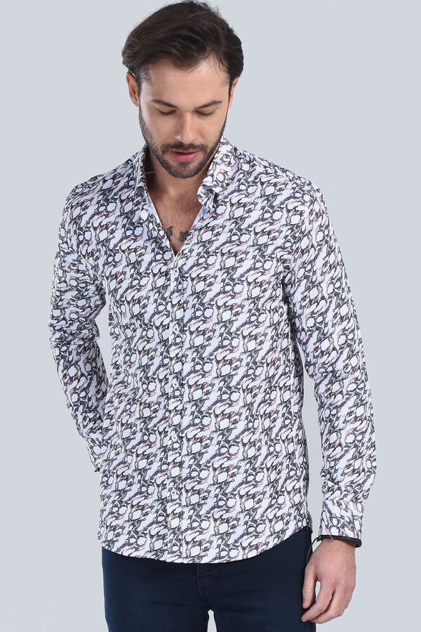 Erkek Kahverengi Slim Fit Gömlek - 2