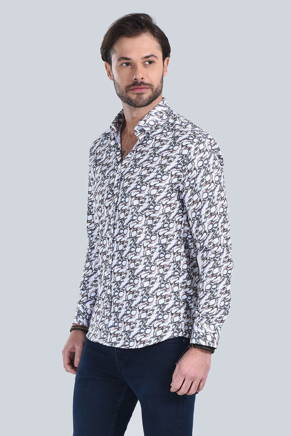 Erkek Kahverengi Slim Fit Gömlek - 4