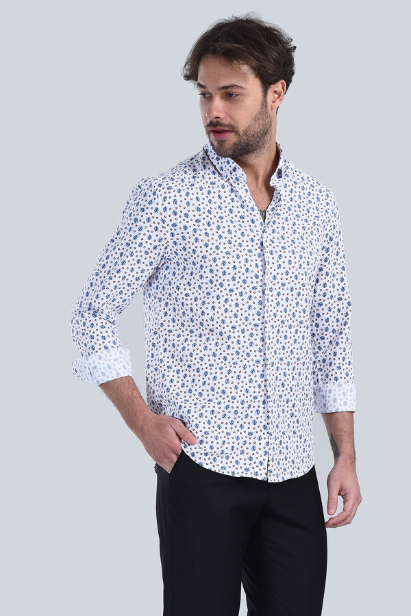 Erkek Kirmizi Slim Fit Gömlek - 1
