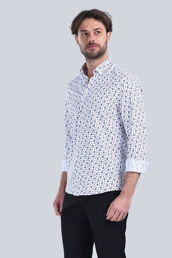 Erkek Kirmizi Slim Fit Gömlek - 3