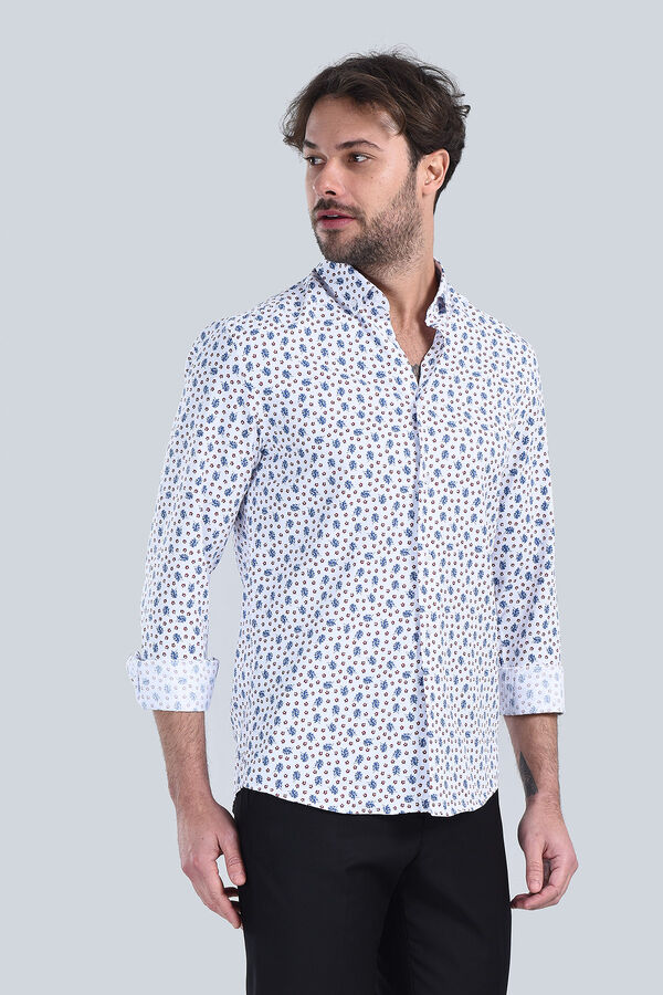 Erkek Kirmizi Slim Fit Gömlek - 4