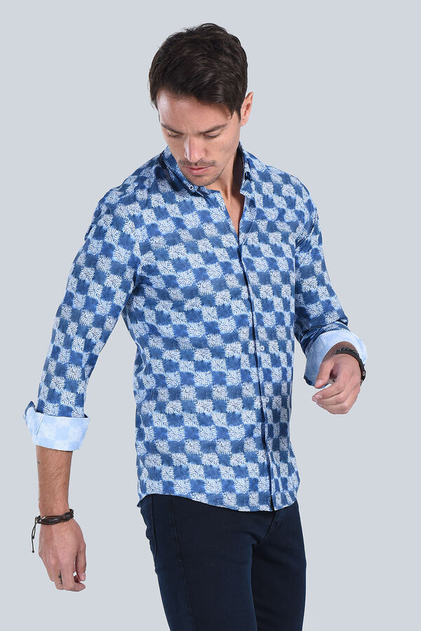 Erkek  Lacivert Slim Fit Gömlek - 2