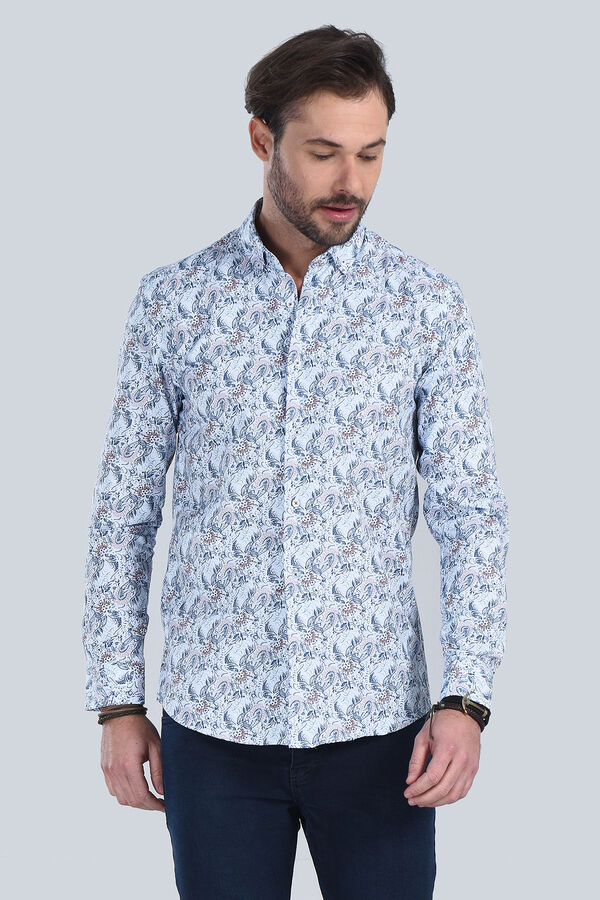 Erkek  Lacivert Slim Fit Gömlek - 3