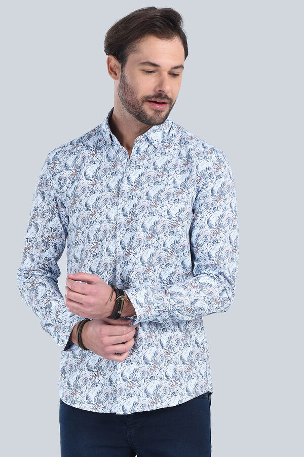 Erkek  Lacivert Slim Fit Gömlek - 4